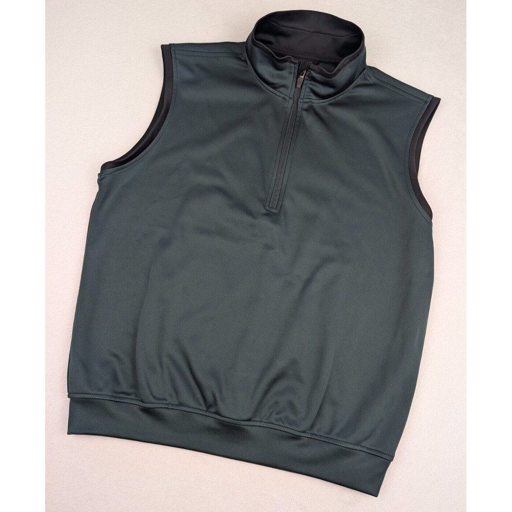 Zero Restriction Tour Series 1/2 Zip Vest Mens‎ Small Dark Green Golf